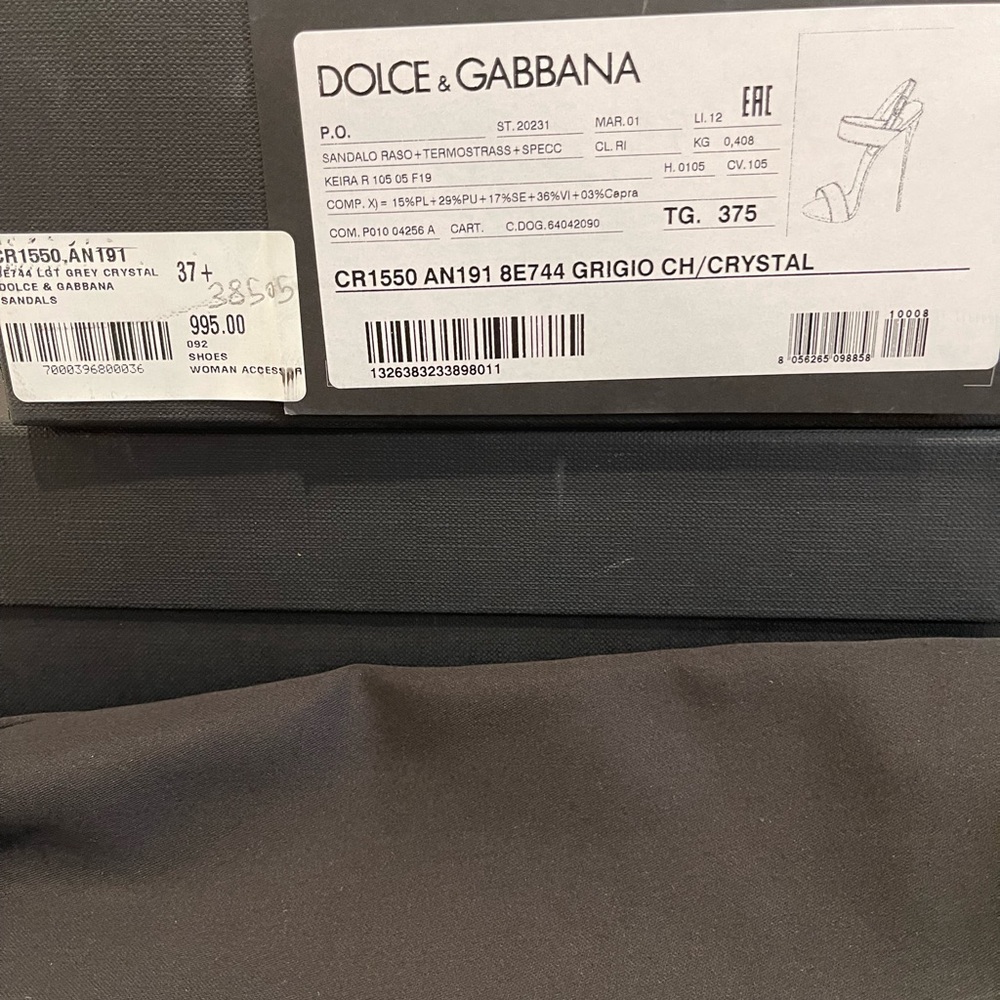 ‼️SOLD‼️DOLCE&GABBANA KIM heels sandals with fusible rhinestones, NWT - Picture 14 of 15